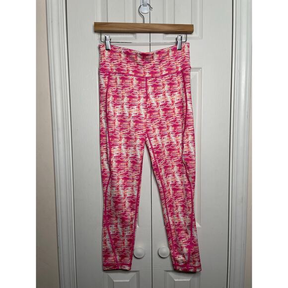 Vineyard Vines Performance Womens Athletic Leggings Pink Pattern Size Small - Picture 1 of 8